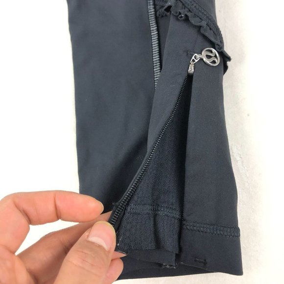 LULULEMON Athletica Women's Tracks Pant Black Ankle Zip Jogger  size 6 - Picture 10 of 11